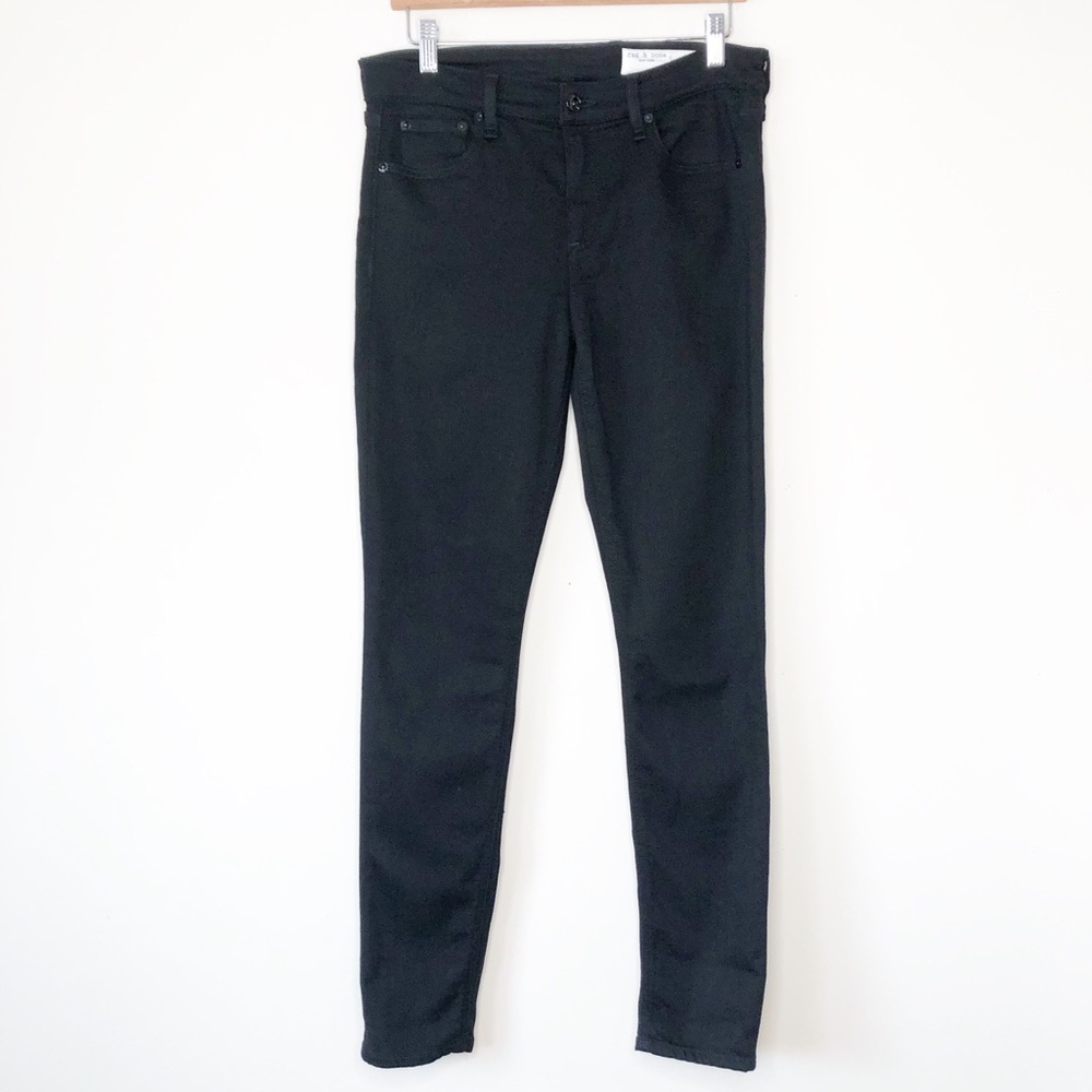 Rag & Bone Cate Mid Rise Skinny Jeans in Black 28